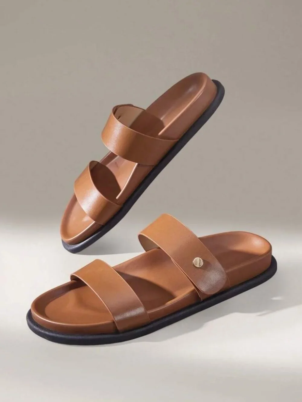 NWOT Solecia Double-Strap Slide Sandals